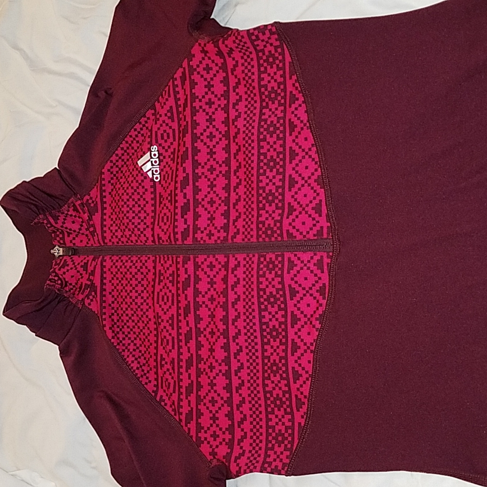 Womens adidas climawarm zip up running jacket and pants size small